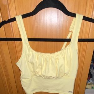 yellow hollister tank top